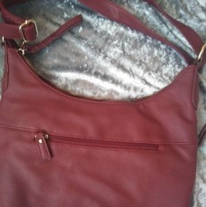 Red leather purse